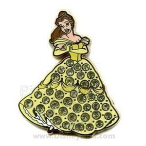 Disney Pin Belle Beauty and the Beast Princess Jeweled Yellow Dress 50818